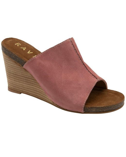 Ravel Red Corby Wedge Sandals
