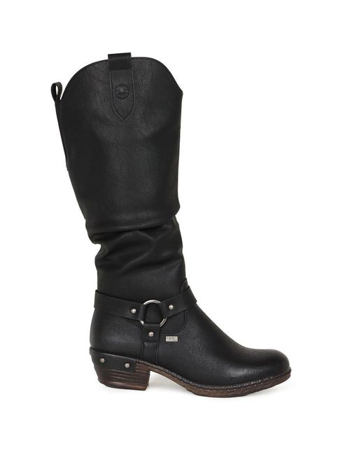 Rieker Black Cortina Knee High Boots