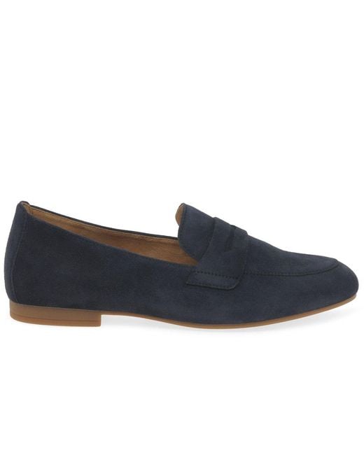 Gabor Blue Viva Penny Loafers