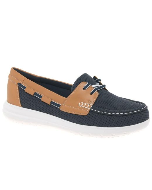 Clarks Blue Jocolin Vista Womens Boat Shoes