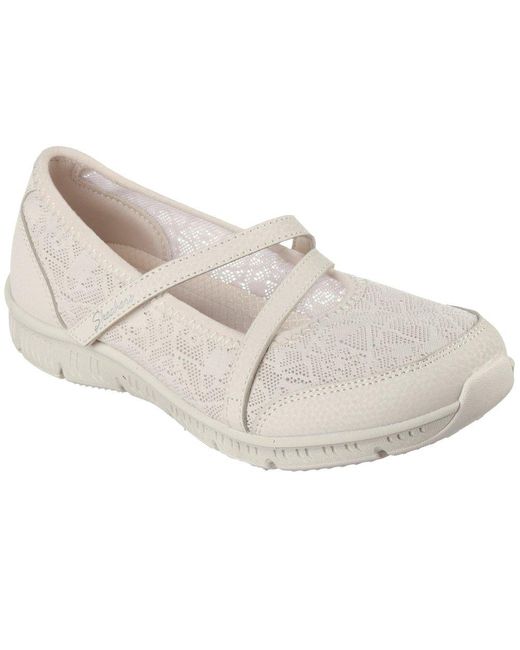 Skechers White Be-cool Vacay Mode Slip On Shoes