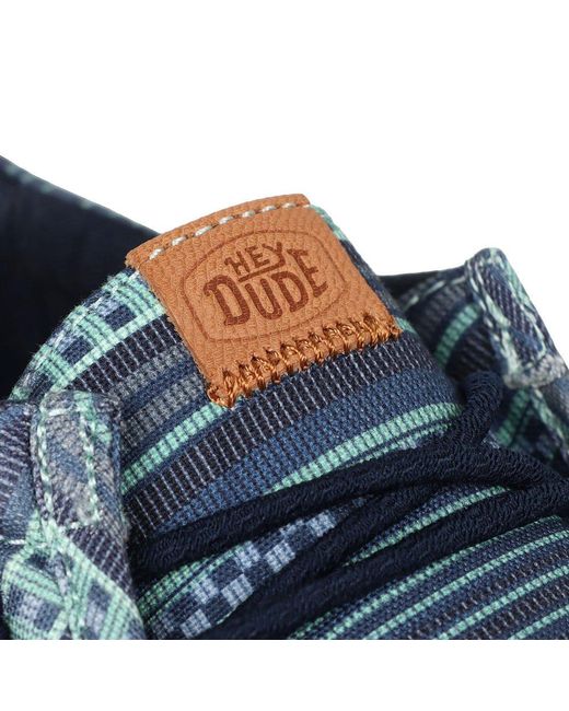 HeyDude Blue Wally Surf Shawl Canvas Shoes for men