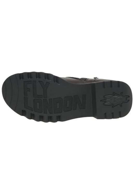 Fly London Black Riley Ankle Boots