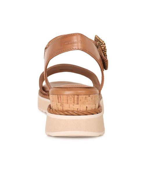 Tamaris White Michi Wedge Heel Sandals
