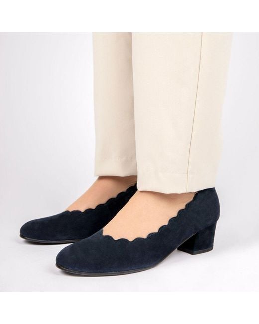 Gabor Blue Gigi Court Shoes