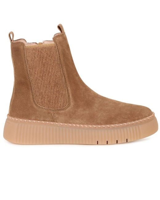 Gabor Brown Relaxed Chelsea Boots