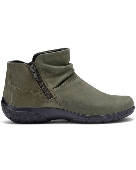 Hotter Green Murmur Wide Fit Ankle Boots