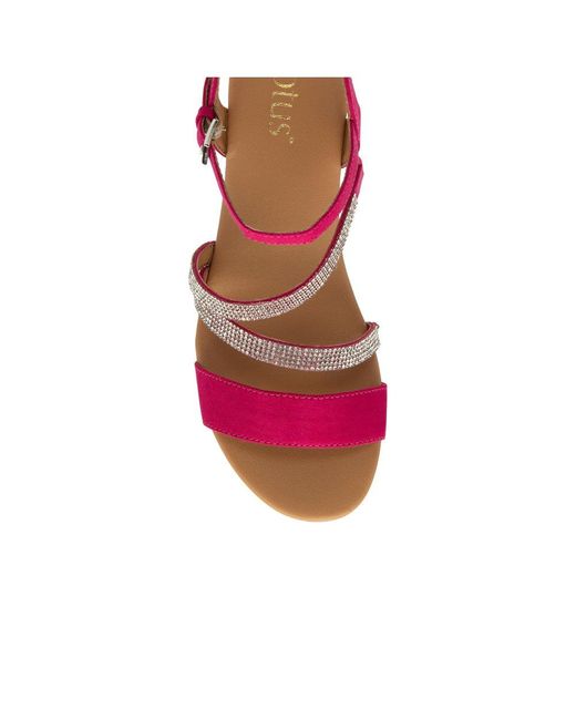 Lotus Pink Goldie Wedge Sandals