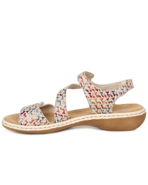 Rieker Metallic Sphere Riptape Sandals