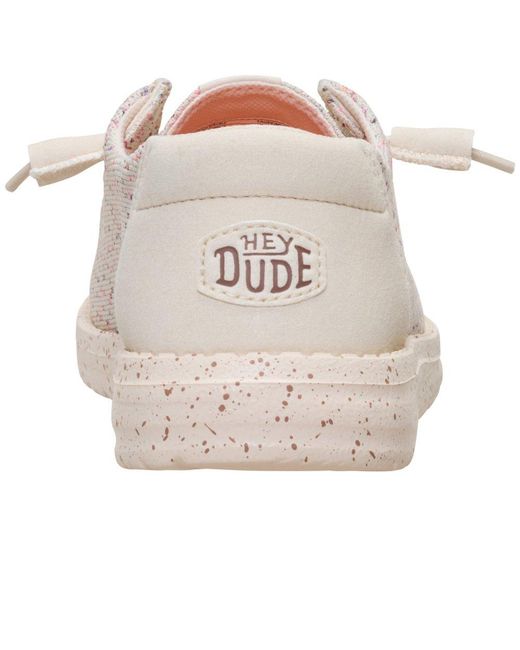 HeyDude Pink Wendy Stretch Speckle Shoes