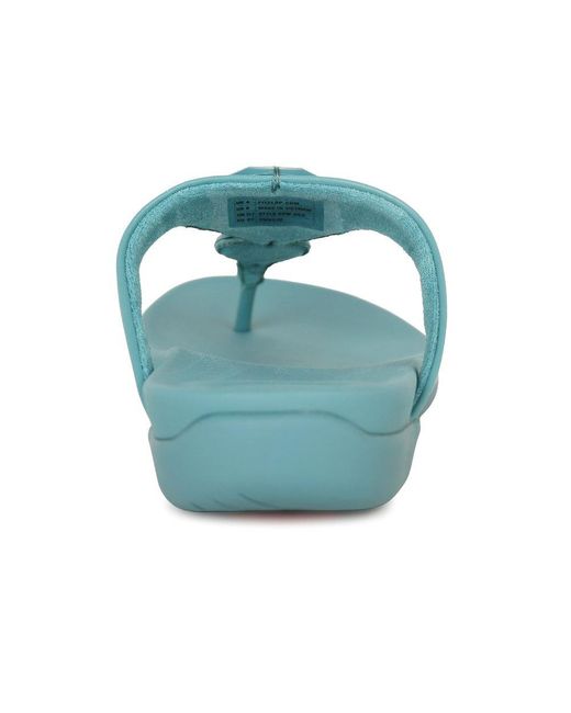Fitflop Blue Solay Glossy Disc Toe Post Sandals