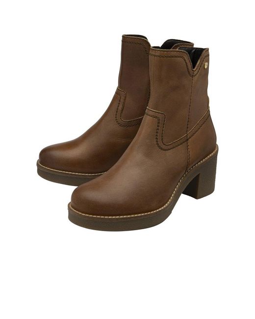 Ravel Brown Lawers Heeled Ankle Boots