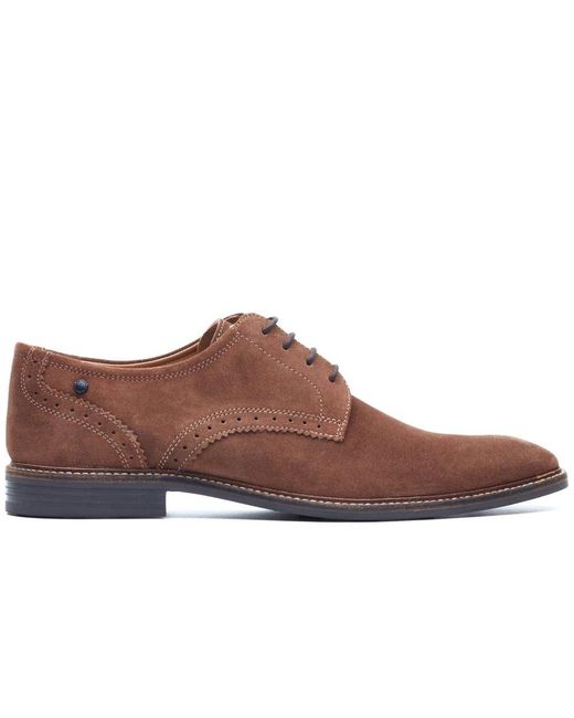 Base London Brown Eton Lace Up Shoes for men