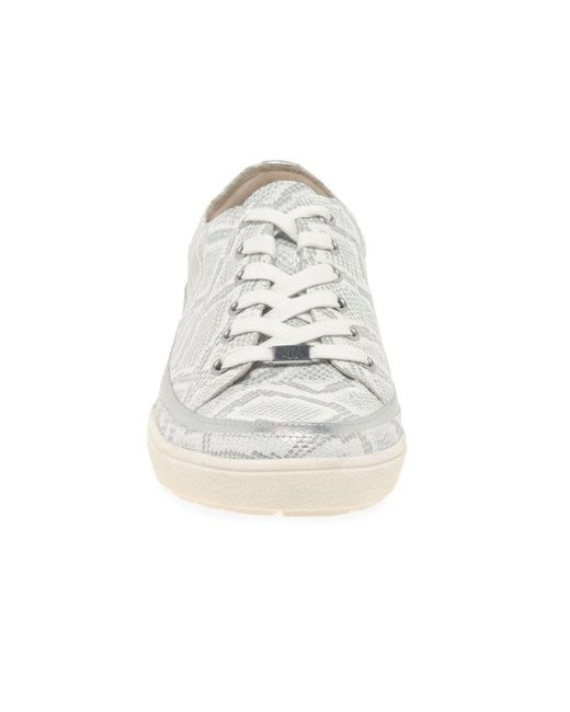 Caprice White Star Casual Lace Up Trainers