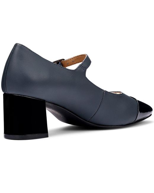Hotter Blue Shimmer Mary Jane Court Shoes