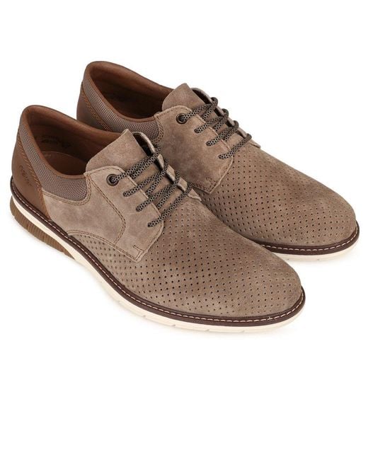 Rieker Brown Baxter Casual Lace Up Shoes for men