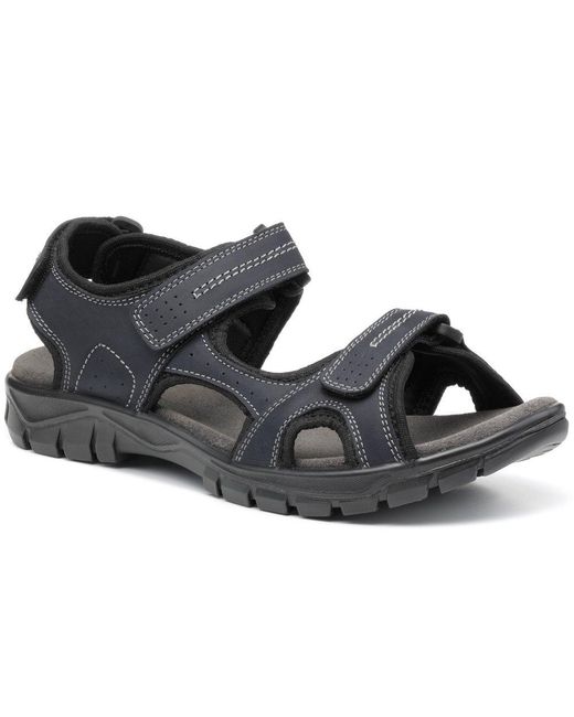 Hotter Black Lorenzo Sandals for men