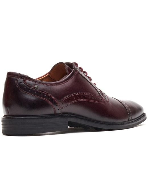 Base London Brown Ascot Toe Cap Oxford Shoes for men