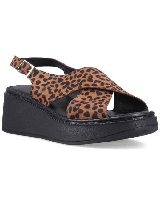 Hush Puppies Brown Bex Wedge Sandals