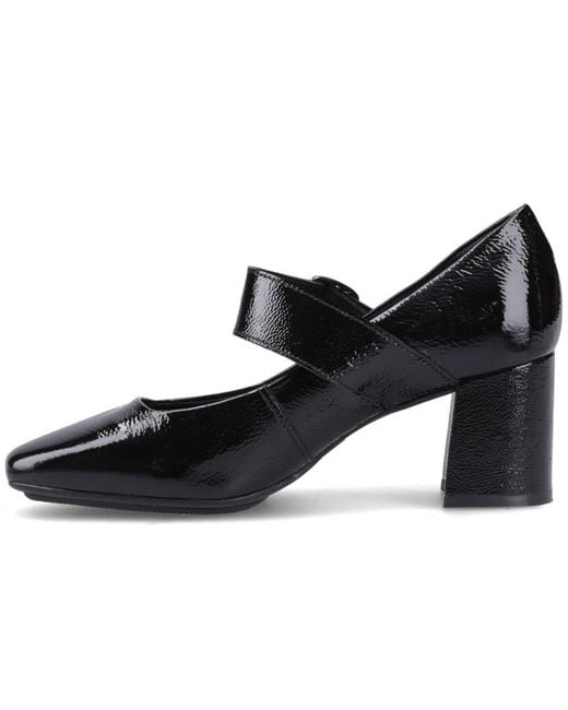 Hush Puppies Black Celcilia Buckle Court Shoes
