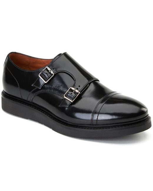 Base London Black Knight Monk Shoes for men