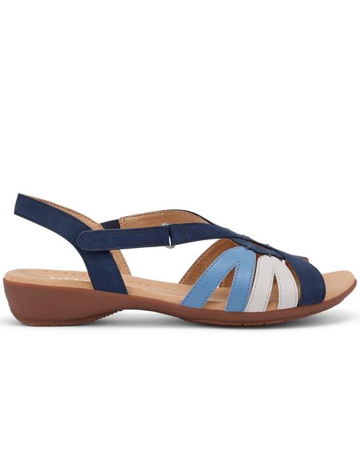 Hotter Blue Flare Wide Fit Sandals