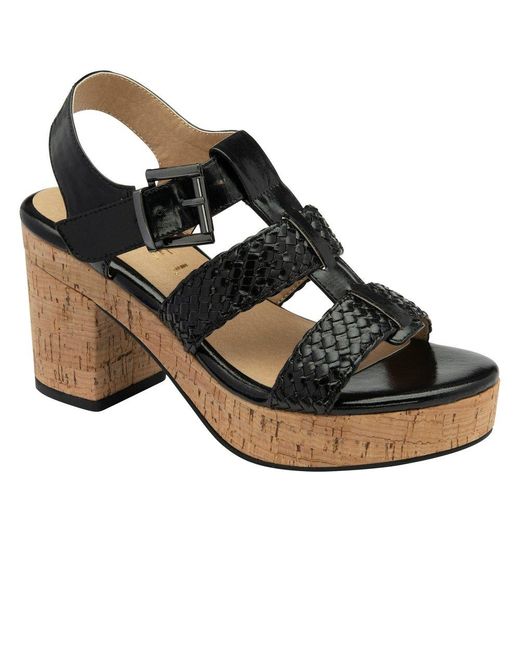 Ravel Black Rewley Heeled Sandals