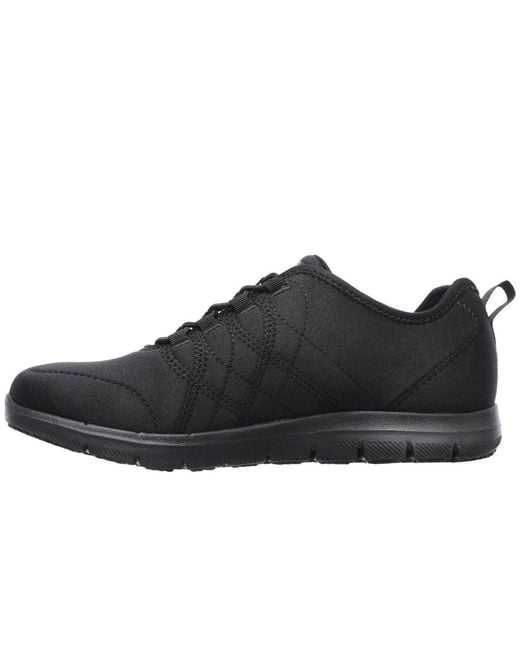 Skechers Black Ghenter Srelt Work Shoes Size: 3,