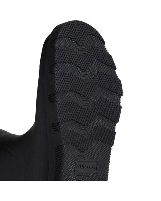 Hunter Black Downpour Tall Wellingtons