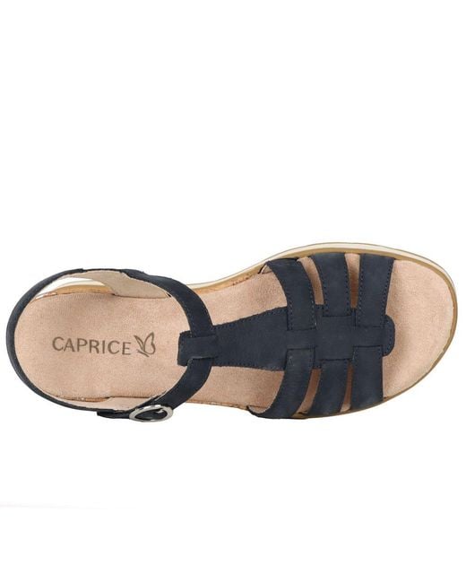 Caprice Metallic Explore Wedge Heel Sandals