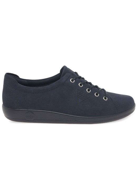 Ecco Soft 2 Lace Trainers in Blue Lyst UK