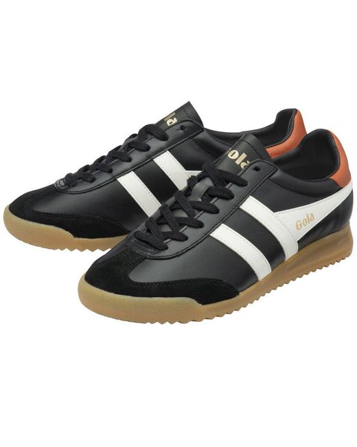 Gola Black Torpedo Leather Trainers