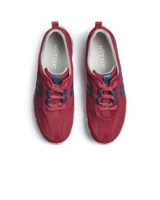 Hotter Red Leanne Ii Wide Trainers