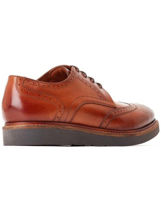 Base London Brown Joe Brogue Shoes for men