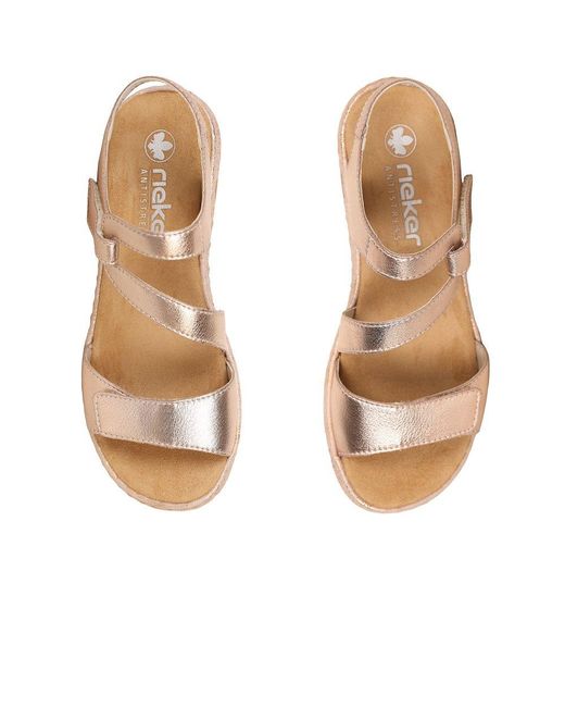 Rieker Pink Sphere Riptape Sandals