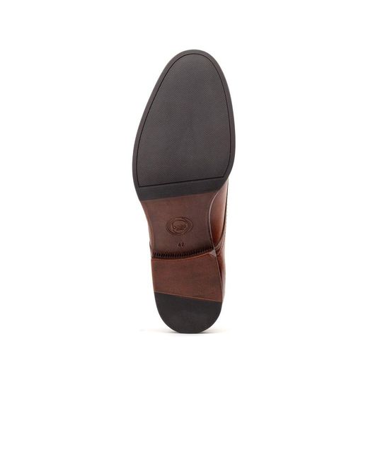 Base London Brown Faraday Single Monk Shoes for men
