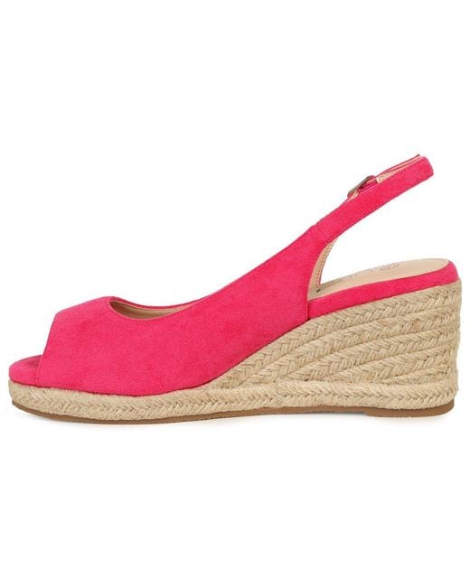 Lunar (GRS) Pink Pia Wedge Heel Espadrille Sandals