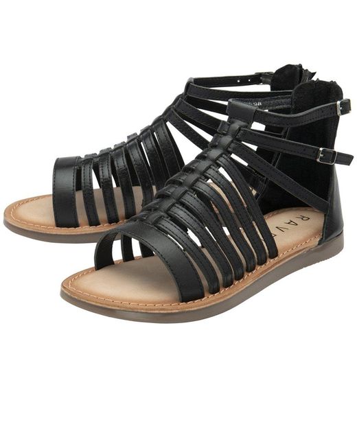 Ravel Black Etton Gladiator Sandals