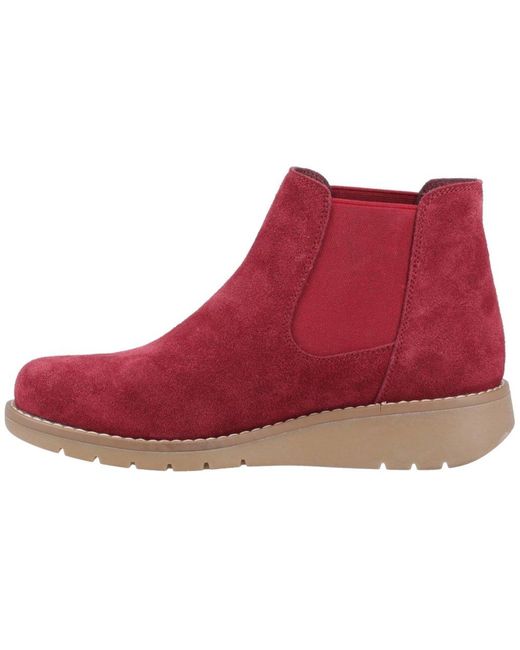 Hush Puppies Red Leonie Suede Boots