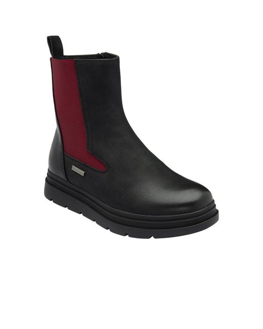 Lotus Black Monty Ankle Boots