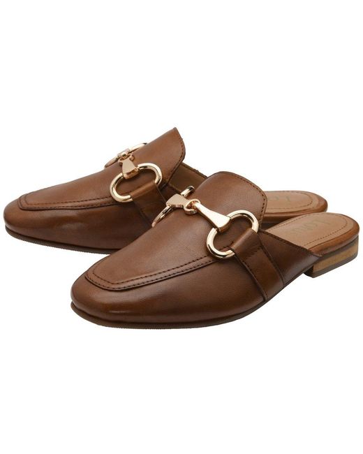 Lotus Brown Taylor Backless Loafers