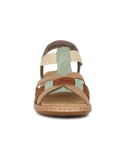 Rieker Metallic Globe Sandals
