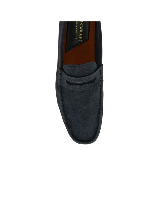 Frank Wright Blue Hearns Moccasins for men
