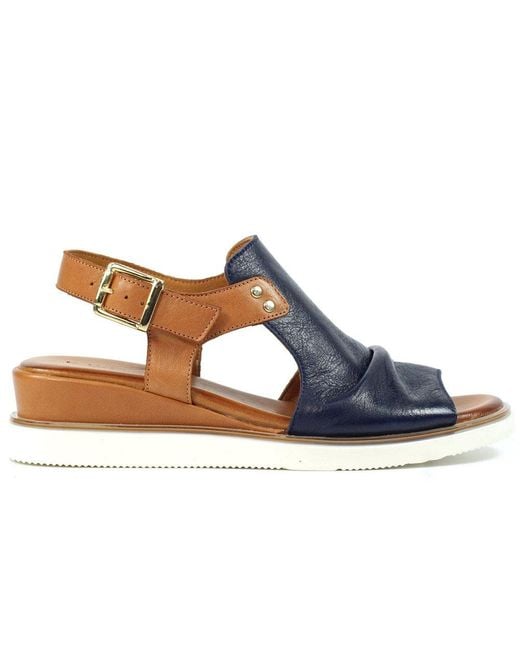 Lunar (GRS) Blue Steffi Wedge Sandals