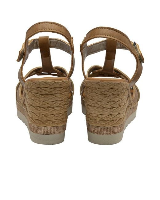 Lotus Metallic Cavallo Wedge Sandals