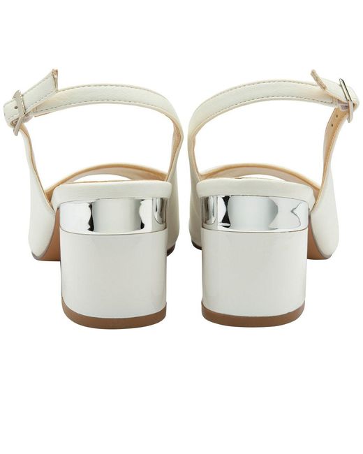 Lotus White Evelyn Slingback Sandals
