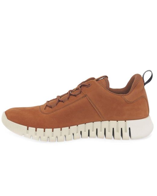 Ecco Brown Gruuv Sports Trainers for men