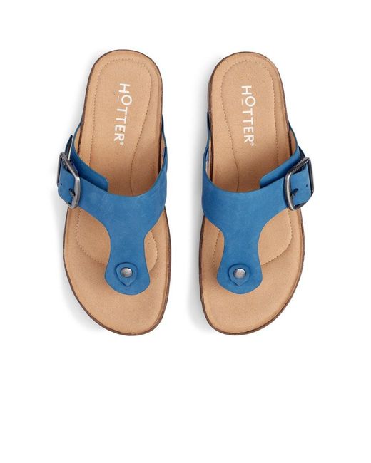 Hotter Blue Resort Toe Post Sandals