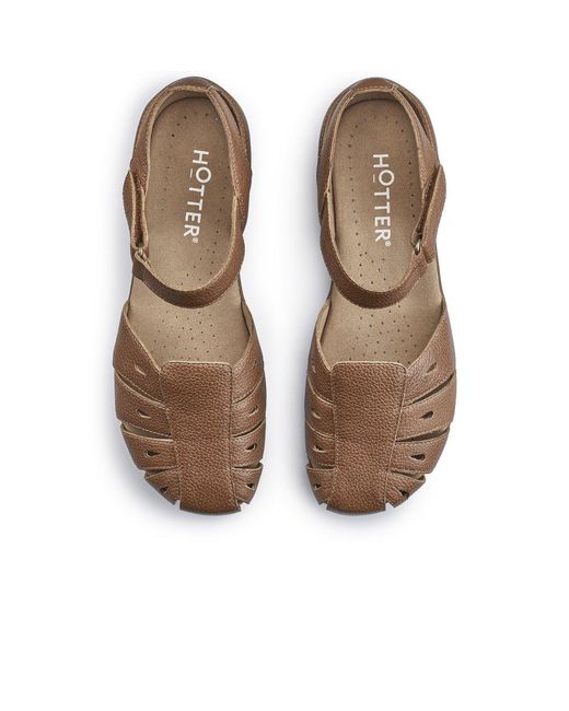 Hotter Brown May Extra Wide Sandals