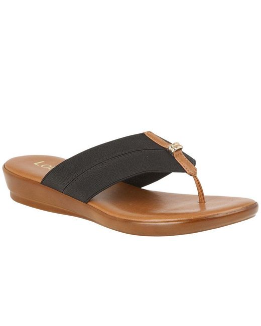Lotus Brown Erminia Toe Post Sandals